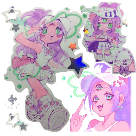 Nati / Alien gyaru (Art sheet)